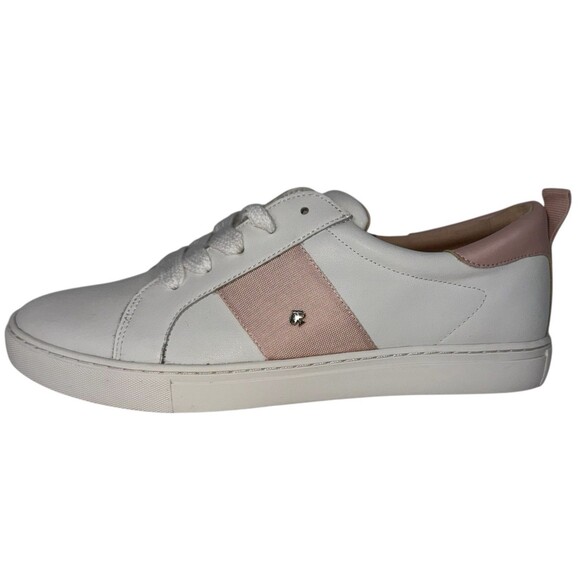 Kate Spade Womens Size 11 Ainsley Leather Upper Lace Up Sneaker Shoes White Pink